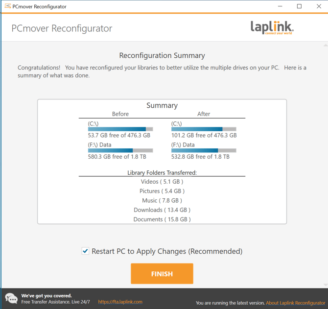 PCmoverReconfiguration-Summary