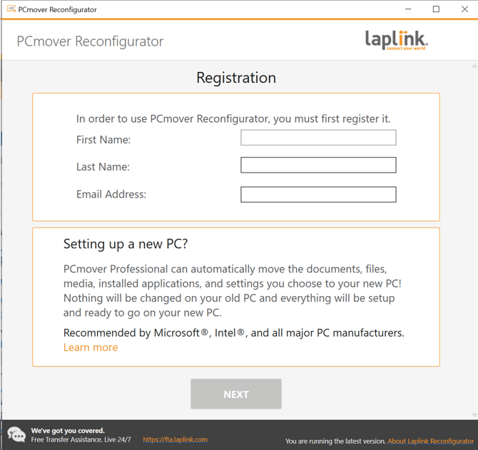 PCmoverReconfigurator-Registration