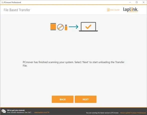 Unload transfer file